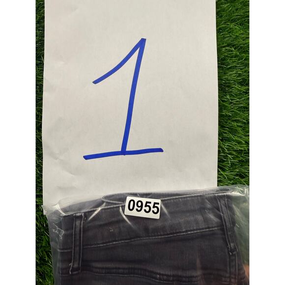 Abercrombie Fitch Womens Gray High Rise Super Skinny Jeans Sz 6 W28 Raw Hem Fray - Picture 9 of 10